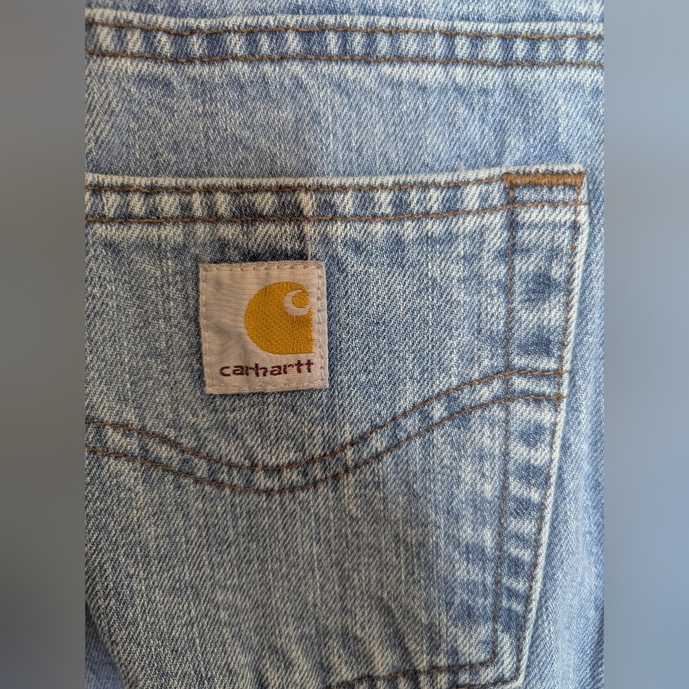 Carhartt Women's Light Blue Straight Jeans - Picture 2 of 4